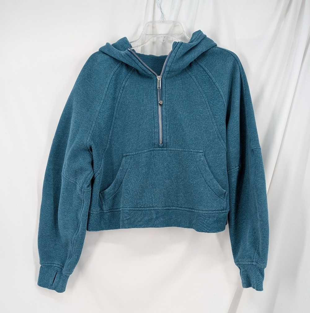 Lululemon Scuba Oversized Women's Blue Teal Half-Zip Sweater M/L